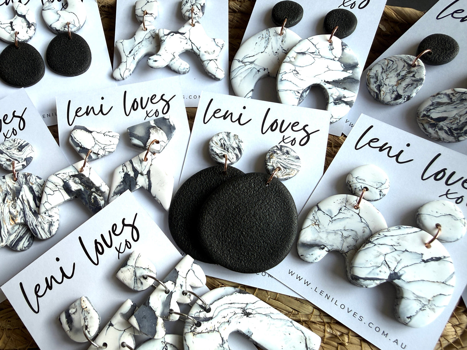Astrid Marbled Polymer Clay Earrings