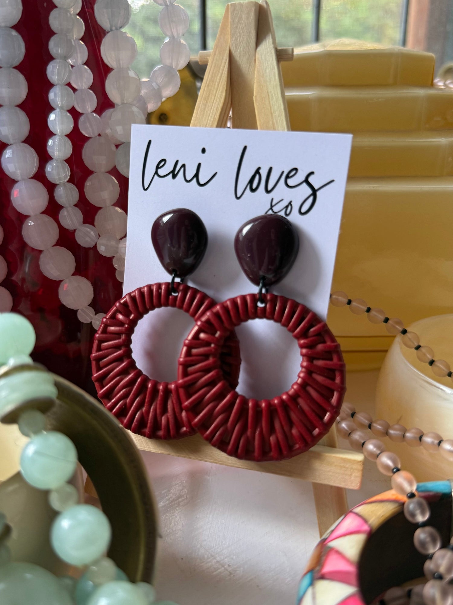 Ada Retro Dangle Earrings — Rattan Donuts