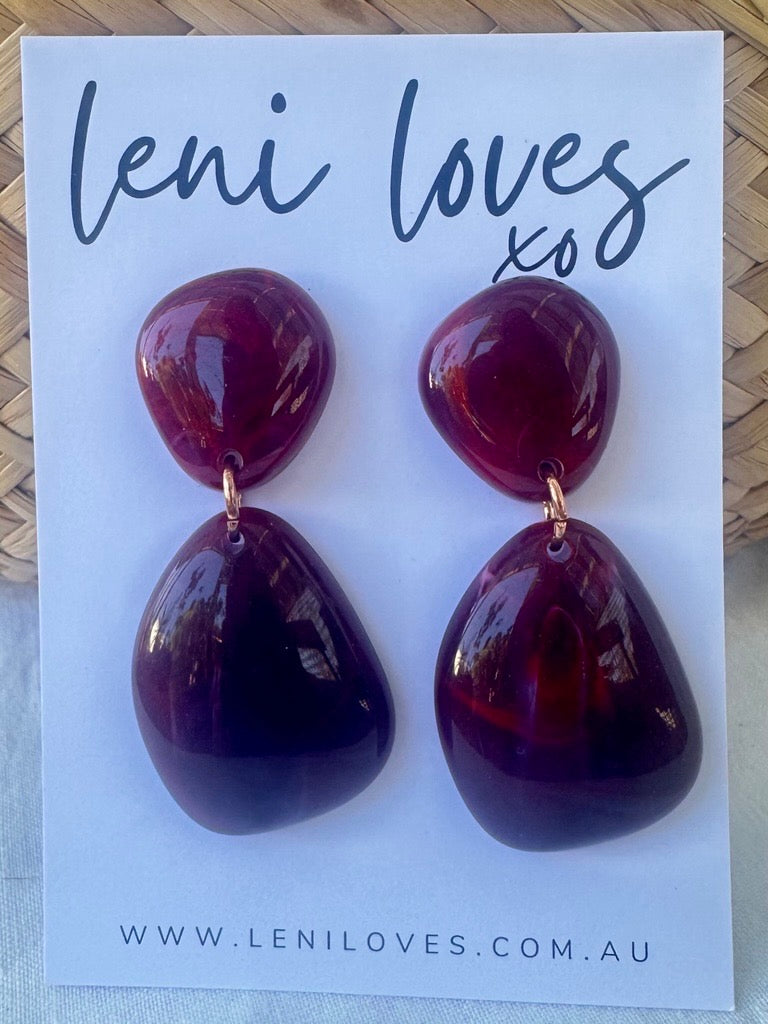 Faye Retro Dangle Earrings — Pebbles