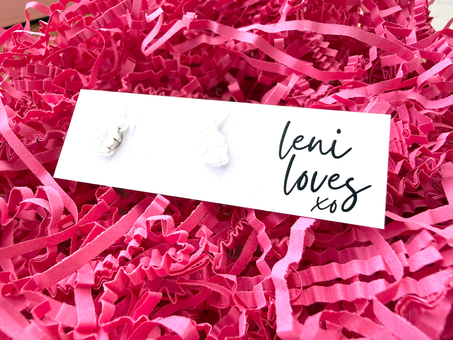 Easter Studs —  Pearl Shimmer Bunnies