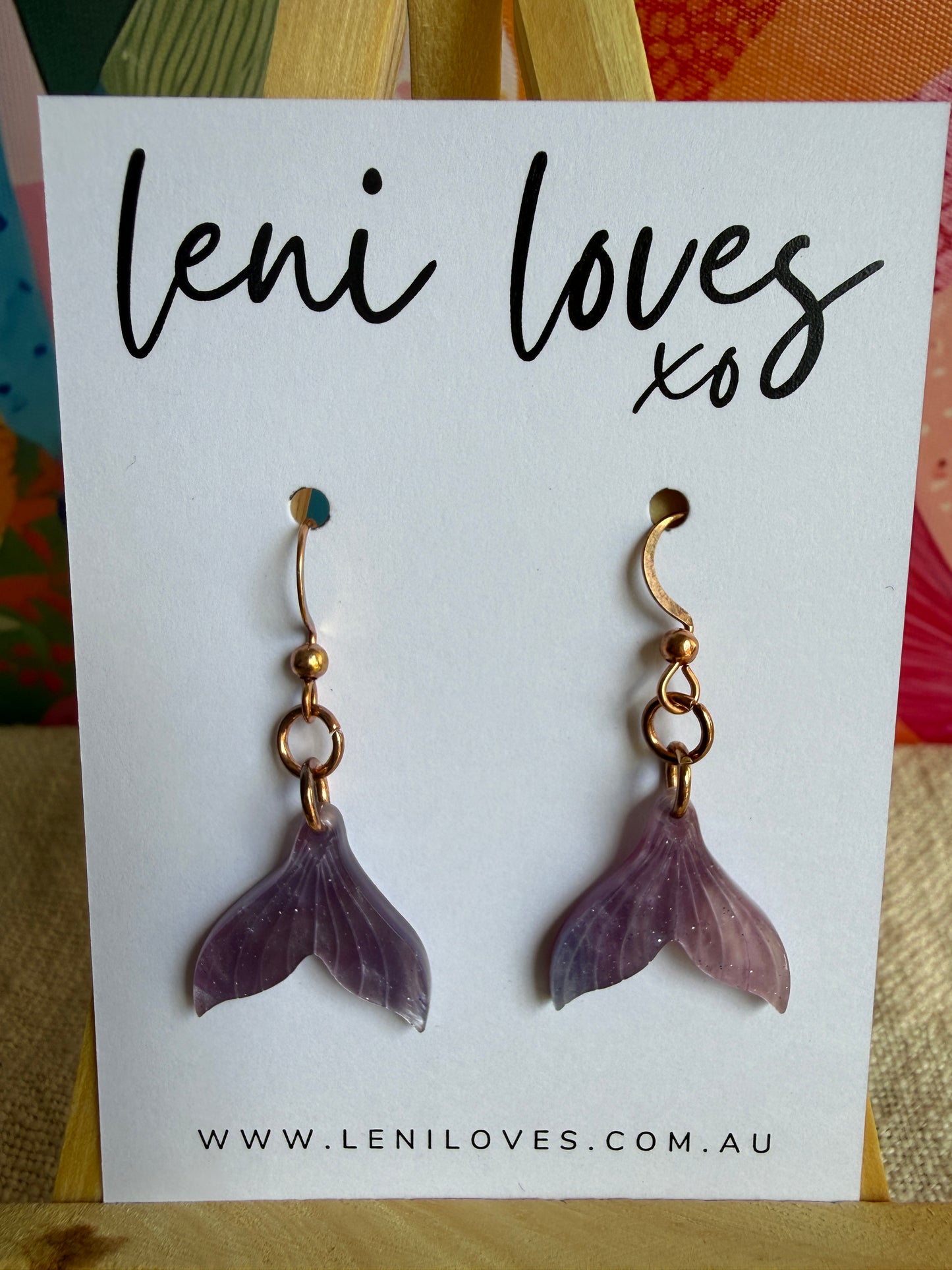 Arielle Mermaid Tail Dangle Earrings — Shimmer